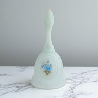 Vintage Fenton Art Glass Bell, Your Choice: Handpainted Floral or Custard Glass Handbell