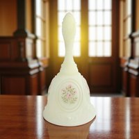 Vintage Fenton Art Glass Bell, Your Choice: Handpainted Floral or Custard Glass Handbell
