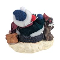 Vintage Grandeur Noel Snowman Figure, Your Choice: Skiing, Tire Swing, or Holiday Collectible