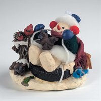 Vintage Grandeur Noel Snowman Figure, Your Choice: Skiing, Tire Swing, or Holiday Collectible