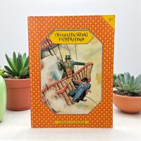 Vintage 1979 "Around the World in Eighty Days": Jules Verne Illustrated Children's Book