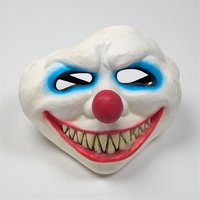Vintage Scary Clown Mask: Made in Mexico Rubber Halloween Prop