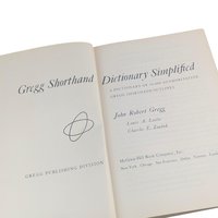Vintage 1956 Gregg Shorthand Dictionary: John Robert Gregg Secretarial Reference