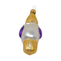 Vintage Pierrot Clown Ornament: Italian Style Blown Glass Musician Figure