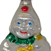 Vintage Pierrot Clown Ornament: Italian Style Blown Glass Musician Figure