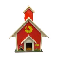 Vintage 1971 Fisher-Price Schoolhouse: Little People Toy Playset #923