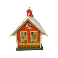 Vintage 1971 Fisher-Price Schoolhouse: Little People Toy Playset #923