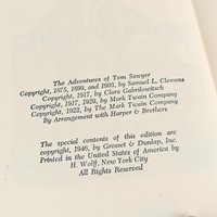 Vintage 1940s Tom Sawyer & Huckleberry Finn: Mark Twain Illustrated Book Set