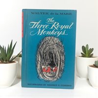 Vintage 1966 The Three Royal Monkeys: Walter de la Mare Fantasy Novel