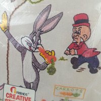 Vintage 1978 Bugs Bunny Embroidery Kit: Elmer Fudd Creative Stitchery Craft