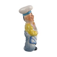 Vintage Ceramic Chef Grated Cheese Shaker: Figural Kitchen Decor