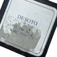 Vintage 1983 DeSoto Hood Ornament: Franklin Mint Pewter Conquistador Sculpture