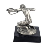 Vintage 1981 Pierce-Arrow Hood Ornament: Franklin Mint Pewter Archer Sculpture