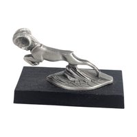 Vintage 1983 Dodge Pewter Hood Ornament: Franklin Mint Ram Sculpture