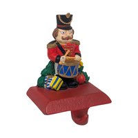 Vintage Nutcracker Stocking Holder: Toy Soldier Drummer Mantel Hanger