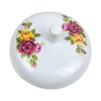 Vintage Floral Trinket Dish: Japanese Porcelain Lidded Pot