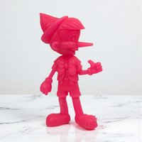 Vintage 1972 Pink Pinocchio Figure: Marx for Colgate Disney Promo Toy