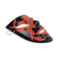 Vintage 1990s Venetian Carnival Mask: Handmade Papier-Mâché Wall Art, Italy