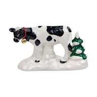 Vintage 1993 Holiday Pasture Cows: Department 56 New England Village Accessory