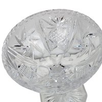 Vintage Cut Crystal Pedestal Candy Dish: Large Lidded Apothecary Jar