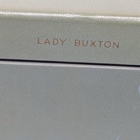 Vintage Lady Buxton Jewelry Box: Large Blue Green Organizer