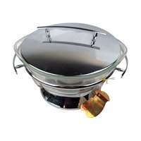 Vintage 1960s Serv-master Casserole Dish: 2 Quart Glass and Chrome Buffet Warmer with Box