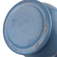 Vintage 1930s RumRill Art Pottery Vase: Red Wing Blue Urn with Scroll Handles