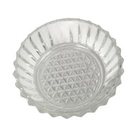 Vintage Glass Powder Jar: Mid-Century Vanity Box with Chrome Lid