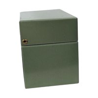 Vintage J. Chein Recipe Box: Green Metal Card File Box
