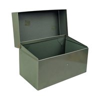 Vintage J. Chein Recipe Box: Green Metal Card File Box