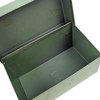 Vintage J. Chein Recipe Box: Green Metal Card File Box
