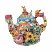 Vintage 1990s Rabbit Tea Set: Merc Asia Ceramic Bunny Teapot Service, Easter Tableware