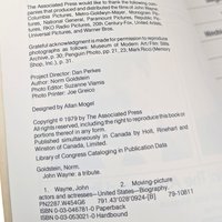 Vintage 1979 John Wayne A Tribute Book: Associated Press Softcover Bio