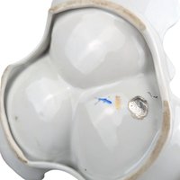 Vintage Mid-Century Gold Floral Dish: 3-Part Ceramic Trinket Tray