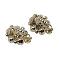 Vintage 1963 Evening Star Earrings: Sarah Coventry Faux Pearl Clip Ons