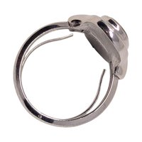 Vintage Avon Abalone Shell Ring: Silver Tone Adjustable Band