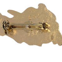 Vintage Enamel Rabbit Brooch: Peter Rabbit Style Figural Pin