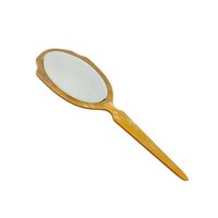 Vintage 1930s Celluloid Vanity Set: Art Deco Dresser Mirror and Brush