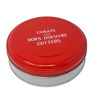 Vintage Canape Cutters Set: Mini Hors D'Oeuvre Molds in Tin with Box