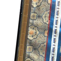 Vintage Framed Silk Embroidery: Asian Floral and Bird Art Panel