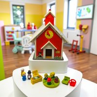 Vintage 1971 Fisher-Price Schoolhouse: Little People Toy Playset #923