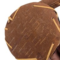 Vintage Handmade Birch Bark Ornaments: Teepee and 8 Canoe Set