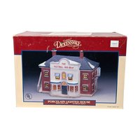 Vintage 1994 Lemax The Old Bull and Bear: Dickensvale Lighted Christmas Village Pub