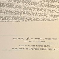 Vintage 1948 The Nobel Prize Treasury: Marshall McClintock Literary Guild Book
