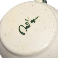 Vintage Irish Shamrock Tea Set: Pottery Teapot, Creamer, and Sugar