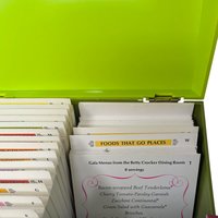 Vintage 1970 Betty Crocker Recipe Library: Green Plastic Box with Card Set