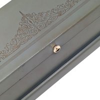 Vintage Lady Buxton Jewelry Box: Large Blue Green Organizer