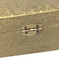 Vintage Gold Jewelry Box: 1970s Cantilever Storage Case