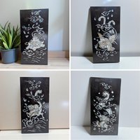 Set of 4 Vintage Korean Abalone Panels: Four Auspicious Creatures Art