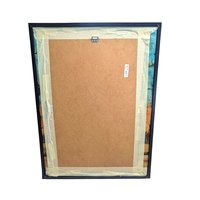 Vintage African Batik Painting: Safari Giraffe Cloth Wall Art